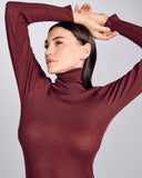 Aromatique Burgundy Wool Turtleneck