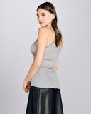 Silver Rib Silk Camisole