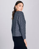 The boxy cut on this Arya cashmere sweater is draped and comfortable, with long sleeves and a crew neckline