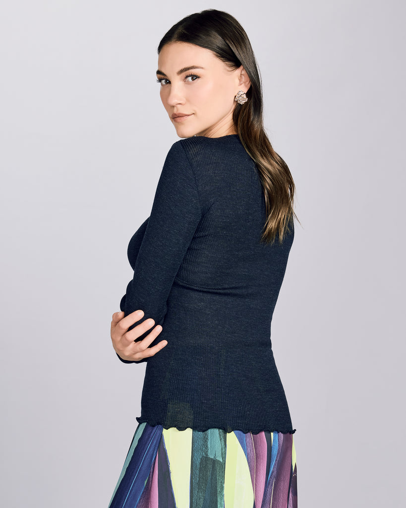 Andrea Navy Long Sleeve