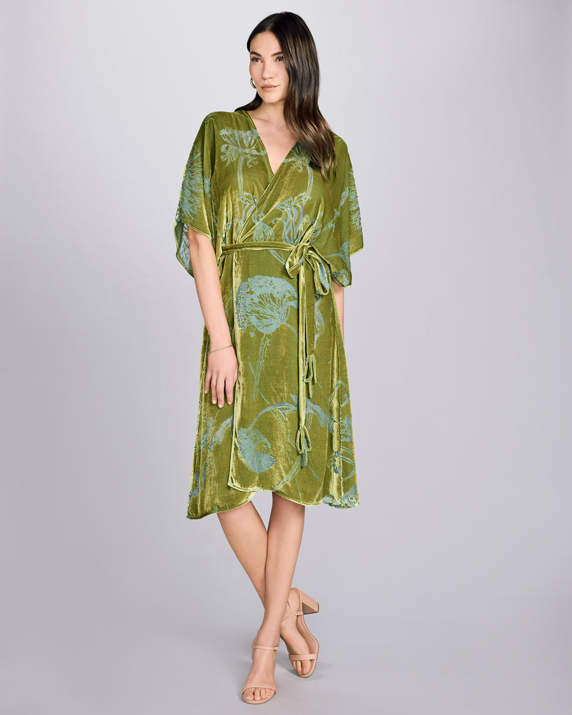 Christine Vancouver Fabergé Moss Velvet Robe