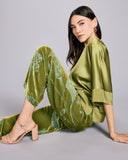 Christine Vancouver Fabergé Moss Velvet Pant