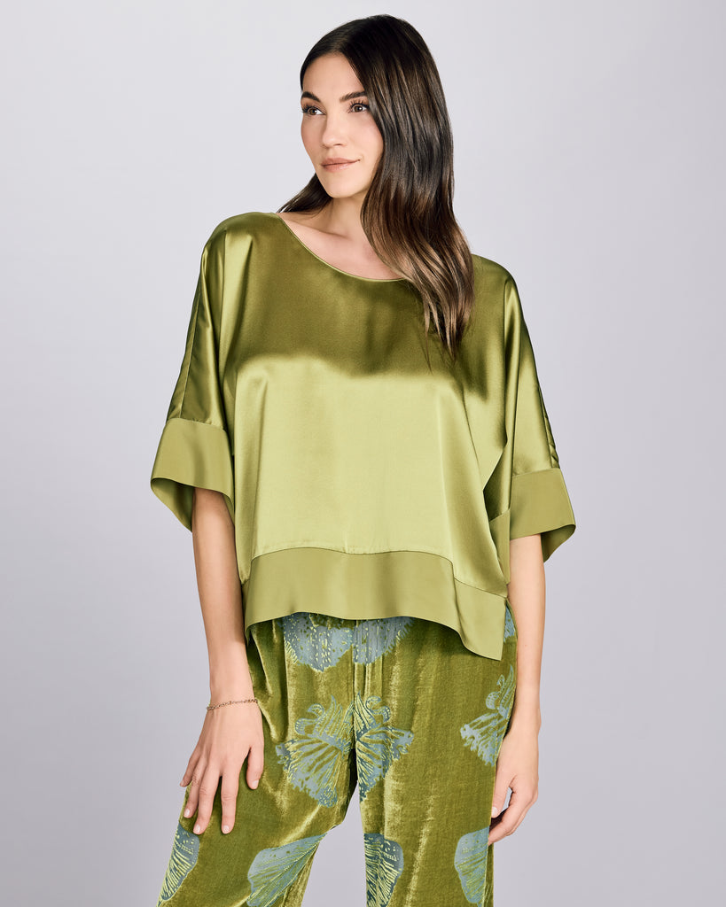 Christine Vancouver Fabergé Moss Silk Top