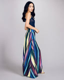 D2Line Paintbrush Petunia trousers include colors like blue, green, teal, purple, pink, and chartreuse