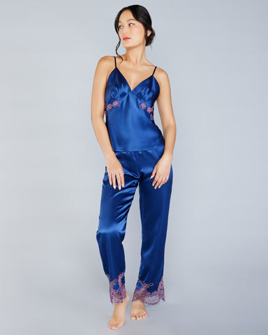PIA blue silk camisole