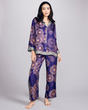 Karma On The Rocks Isa Hanabi Violine Silk Pajamas