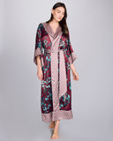 Karma On The Rocks Kobe Kazari Aqua Long Silk  Robe