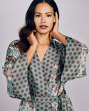 Karma On The Rocks Kobe Mozaicu Aqua Silk Robe