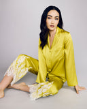 Layalina Nana Chartreuse Silk Pajama