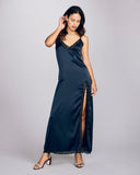 Vannina Vesperini Ocean and Black Silk Gown