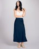 Classic midi skirt from Vannina Vesperini is crafted from a luxurious navy blue polyester