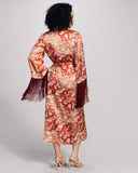 Gilda & Pearl's Lili robe has a tulip hem, hits at mid calf on most