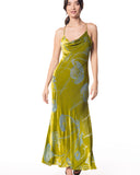 Christine Vancouver Faberge Moss Silk Velvet Gown