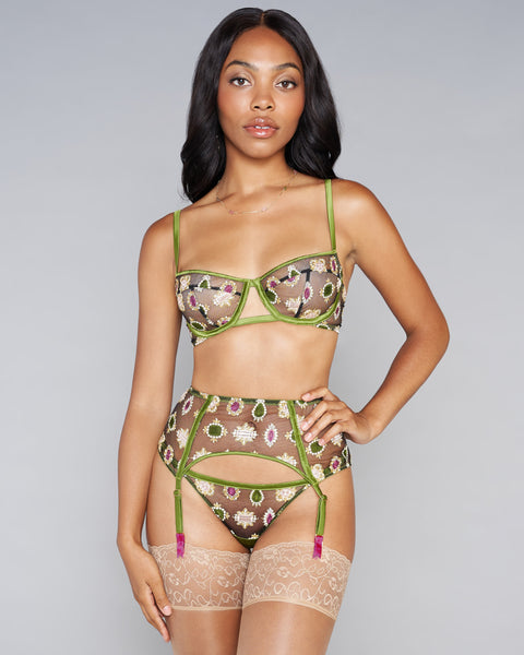 Studio Pia  Aretha Embroidered Lingerie Set at Jane's Vanity