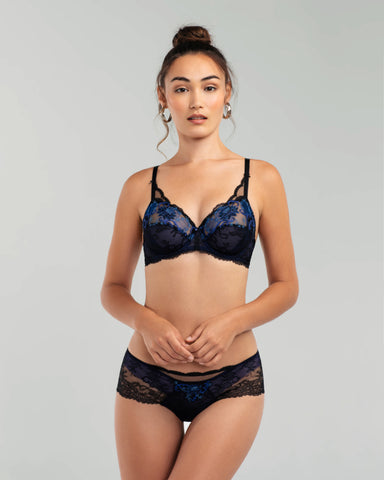 Full cup bra with wires Dressing Floral black LISE CHARMEL